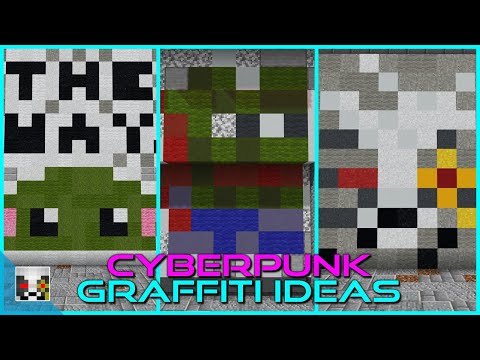 10+ Cyberpunk Graffiti Build Ideas - Minecraft 1.17+