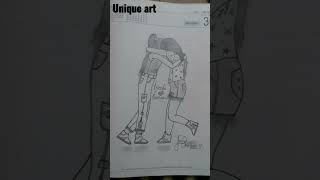 best friend forever sketch by unique art