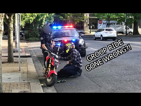 GROM PULLED OVER ON GROUP RIDE!! (Motovlog #6)