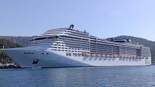 MSC Divina haftada bir salı günleri Marmaris'e uğruyor.#marmaris 