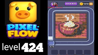 Pixelflow level 424 hard level Walkthrough Solution
