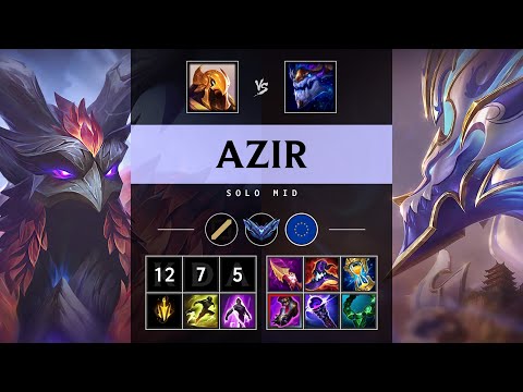 Azir Mid vs Aurelion Sol - EUW Diamond Patch 25.15