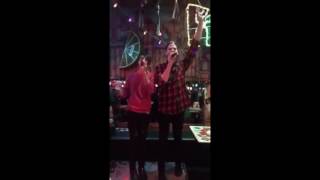 Scott and Mitch singing Defying Gravity | Karaoke Bar (Snapchat)