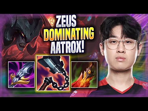ZEUS DOMINATING WITH AATROX! - T1 Zeus Plays Aatrox TOP vs Renekton! | Season 2022