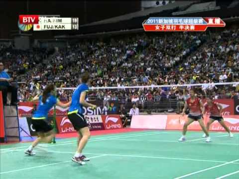 singapore badminton open 2011 Jung Eun HA Min Jung KIM vs Mizuki FUJII Reika KAKIIWA Singapore Badminton Open 20111