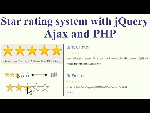 Building Star Rating in PHP Using JQuery And AJAX | Simple Example 