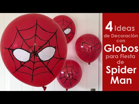 4 Ideas de Decoracion con Globos para Fiesta de Spider Man