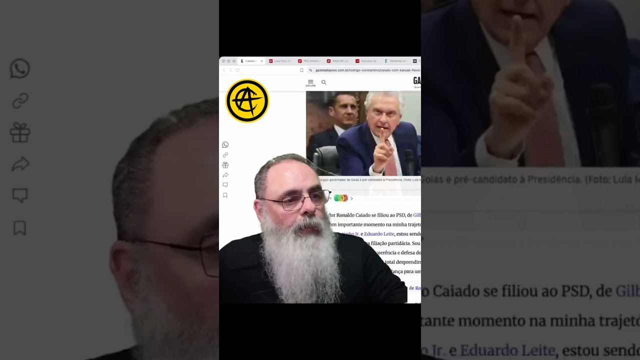 CAIADO se FILIA ao PSD e KASSAB decide lançar o "TRIO da TERCEIRA VIA": CAIADO, LEITE e RATINHO