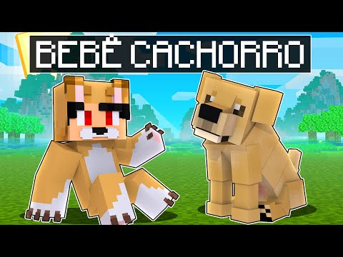 NASCI como um BEBÊ CACHORRO no Minecraft