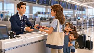 ✈️ Working at an Airport Check-in Counter | Slow and Easy English Story for Beginners