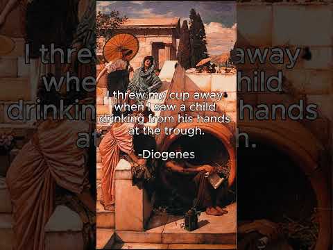 Diogenes and Cup #shorts #stoicphilosophy #stoicwisdom #lifelessons #philosophyquotes #stoicqoutes