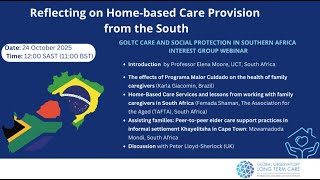 Reflecting on Home Based Care Provision from the South