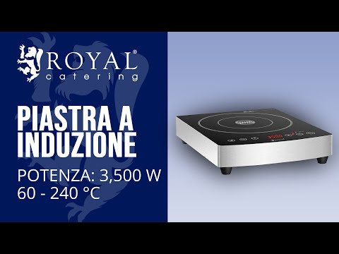 Video - Piastra a induzione - 24 cm - Da 60 a 240 °C - Timer - LED