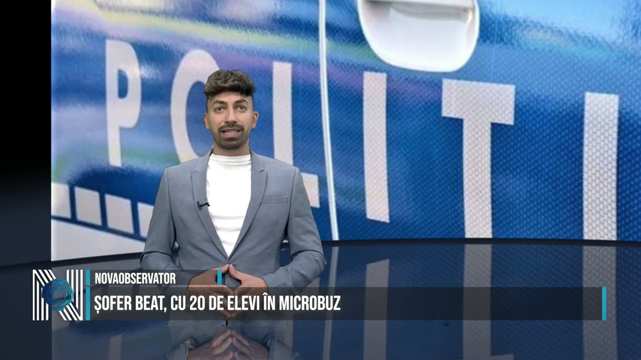 Șofer beat, cu 20 de elevi în microbuz