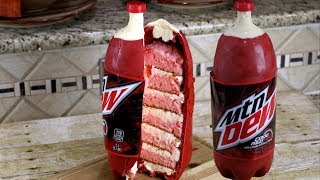 Mountain Dew Code Red Bottle Cake