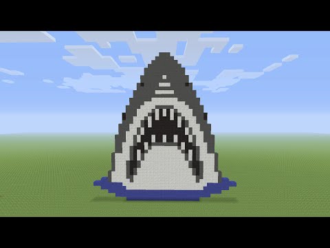 EPIC Minecraft Pixel Art: JAWS Shark!