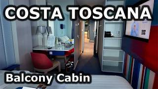 COSTA TOSCANA 🛳️ Balcony Cabin Tour | What a Standard Balcony Room Really Looks Like