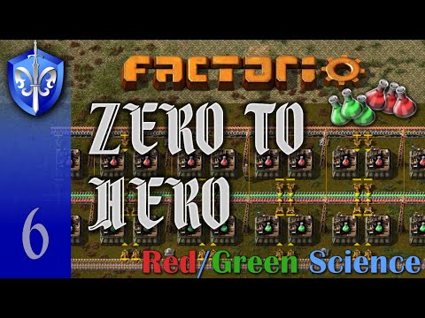 Factorio 1.1 Zero to Hero, Ep 6: SET UP RED/GREEN SCIENCE - Tutorial, Guide, LetsPlay, Walkthrough