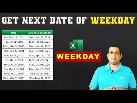 How to Get Next Monday Date in Excel || WEEKDAY Function