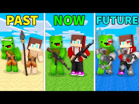 Mikey and JJ PAST vs NOW vs FUTURE in Minecraft (Maizen)