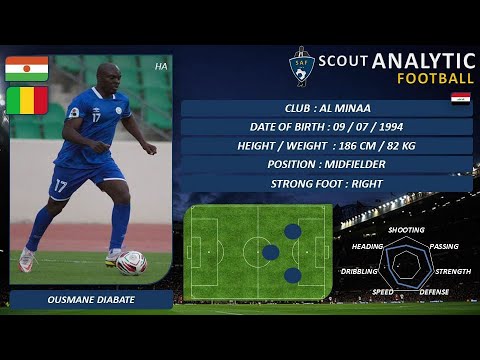 OUSMANE DIABATE ( 2021 - 2022 ) ( DEFENSIVE MIDFIELDER & CENTER BACK - AL MINAA IRAQ)