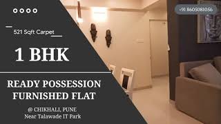 1 Bhk Ready Possession Flat | Furnished Flat | 521 Sqft Carpet Area | Call : 8605081056