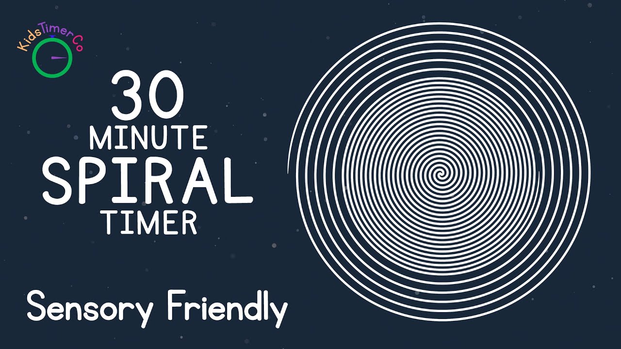 30 Minute Spiral Timer - Kids Sensory Friendly Visual Timer