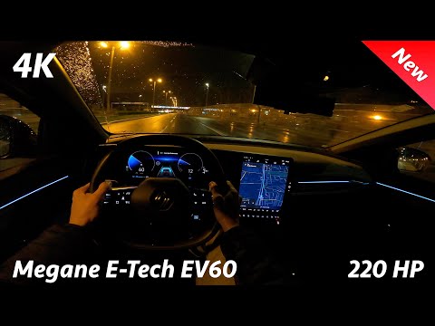 Renault Megane E-Tech EV60 2023 - POV-Nachttest in 4K (220 PS), LED-Scheinwerfertest