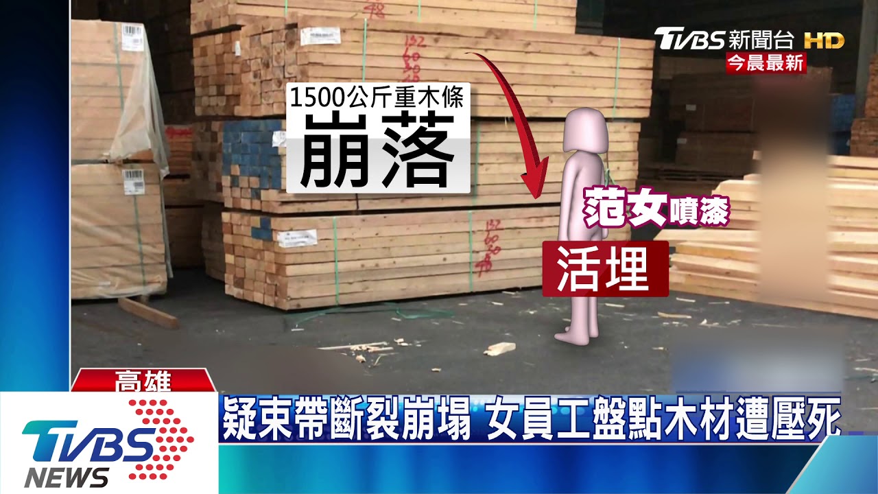 1.5噸木材從天而降 36歲女員工活埋喪命