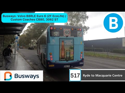 Busways: Volvo B8RLE Euro 6 (ZF EcoLife) / Custom Coaches CB80, 3062 ST