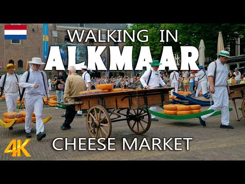 Alkmaar Cheese Market in 4K 🇳🇱 | Traditional Alkmaar Cheese Market Tour 2025