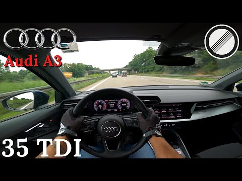 2021 Audi A3 35 tdi Acceleration on Autobahn POV Test Drive