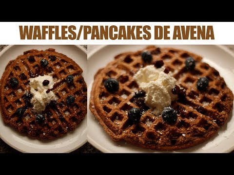 WAFFLES O PANCAKES DE AVENA 🧇🥞 RECETA SÚPER FIT Y SALUDABLE ◼️ Cualquiera Cocina