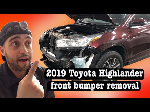 2019 Toyota Highlander front bumper removal