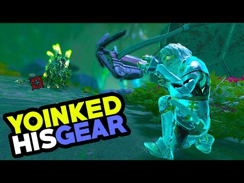 I Stole All His Gear While He Was RAIDING 😈 - ARK