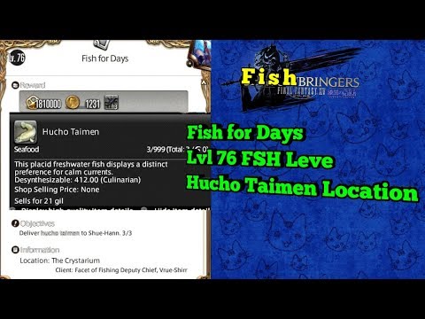 Hucho Taimen Location lvl 76 FSH Leve Item FFXIV Shadowbringers
