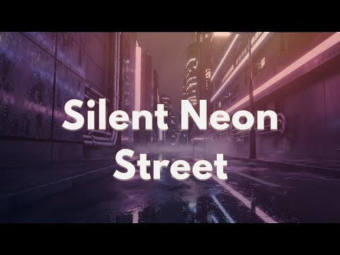 Silent Cyber Street Walk with Neon Glow