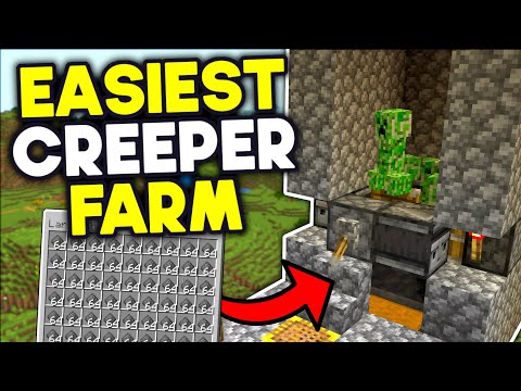 Easiest Creeper Farm Minecraft Bedrock 1.21 (2026)