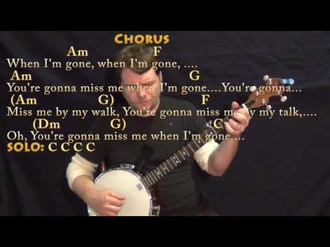 Cups (Pitch Perfect's When I'm Gone) Banjo Cover Lesson with Chords/Lyrics