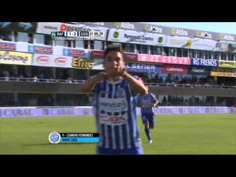 Gol de Fernández. Rafaela 1 - Godoy Cruz 3. Fecha 28. Primera División 2015. FPT