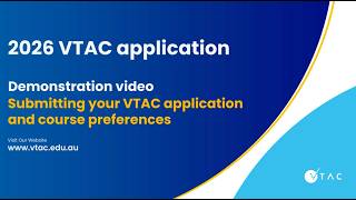 2026 VTAC application demonstration: Submitting your VTAC application and course preferences