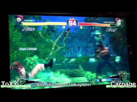 ToXY [Akuma] vs Carnage [Cammy] SSF4AE Box Hill Timeout 14 July 2011