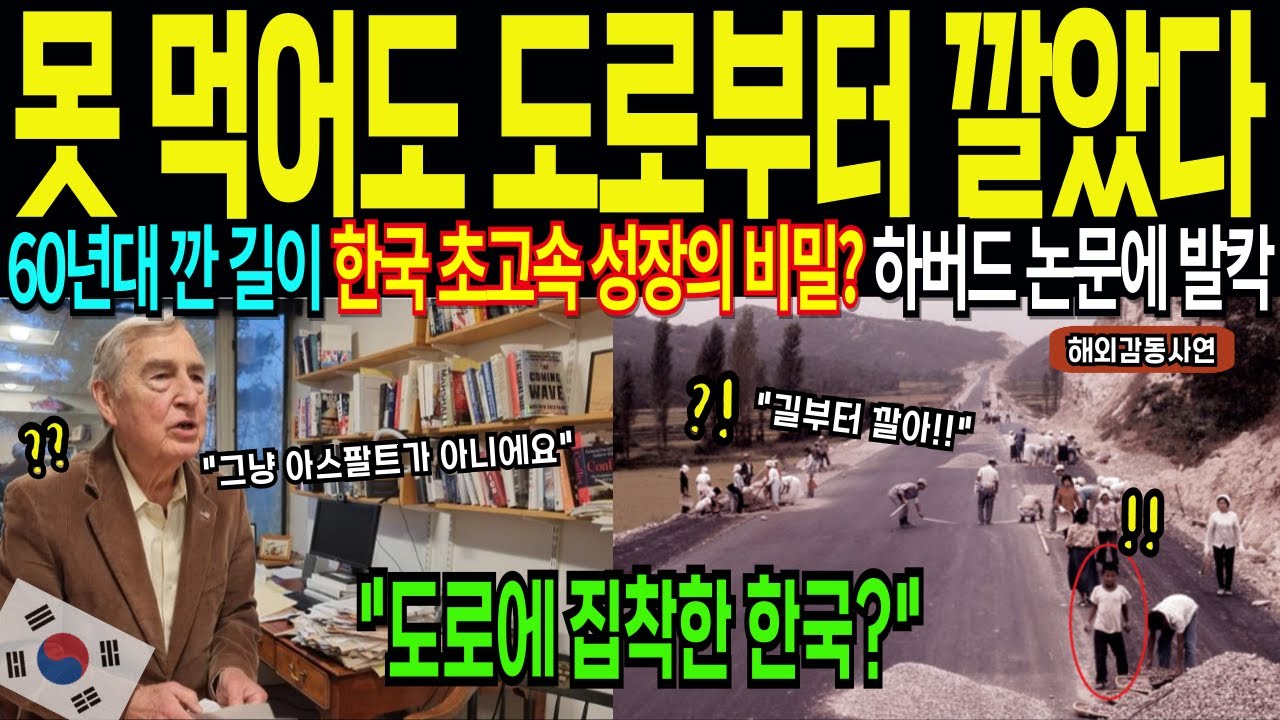 한국이 도로에 집착한 이유, 미국 하버드 교수가 분석한 한국의 초고속성장 비밀 [해외감동사연]