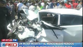 Una mujer muerta y al menos nueve heridos en accidente de tránsito en Puerto Plata