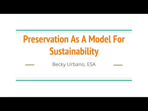 Preservation as a Model for Sustainability