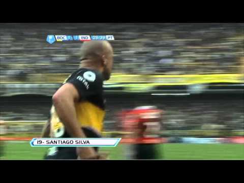 Gol de Silva. Boca 1 - Independiente 1. Torneo Inicial. Séptima fecha. Fútbol Para Todos