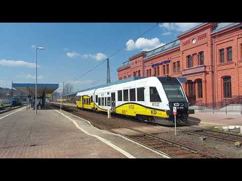 SA134-025 KD Sprinter Bystrzyca do Kudowy-Zdroju odjeżdża z Wałbrzycha Gł.