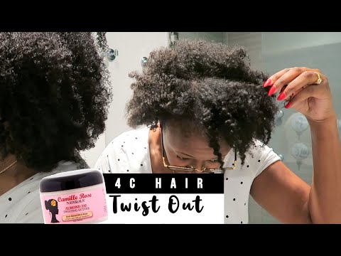 TWISTOUT ON DRY 4C NATURAL HAIR using Camille Rose...
