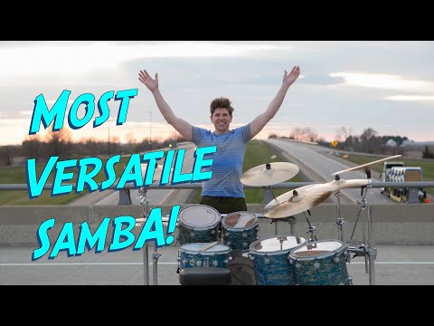 How to play a street samba/Brazilian drum set beats/batucada/most versatile samba pattern