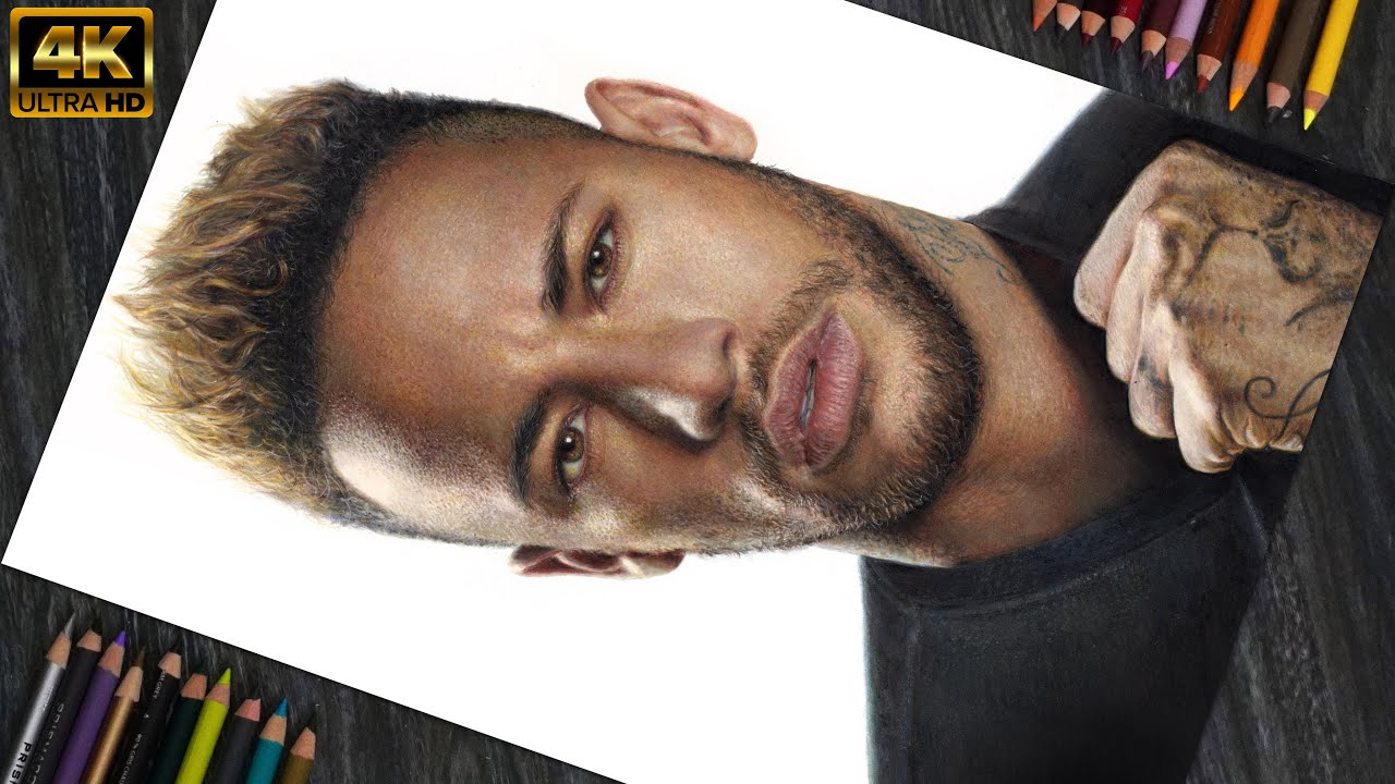 Colored Pencil Drawing Neymar